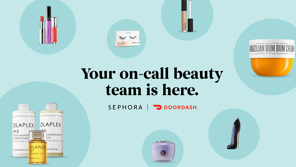 Doordash logo and product images with text Your on-call beauty team is here