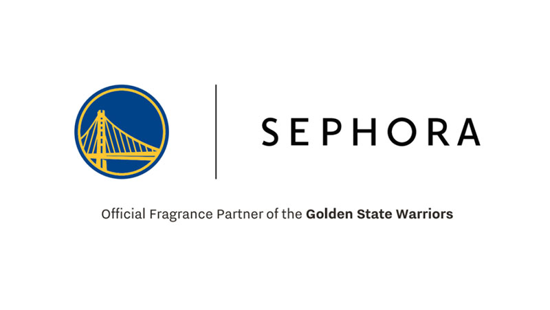 Golden State Warriors logo and Sephora Logo