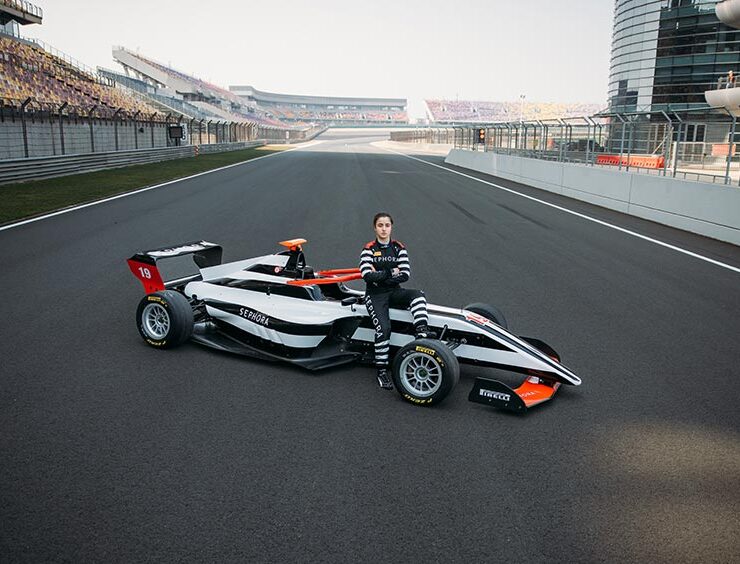 F1 Academy Driver on Track